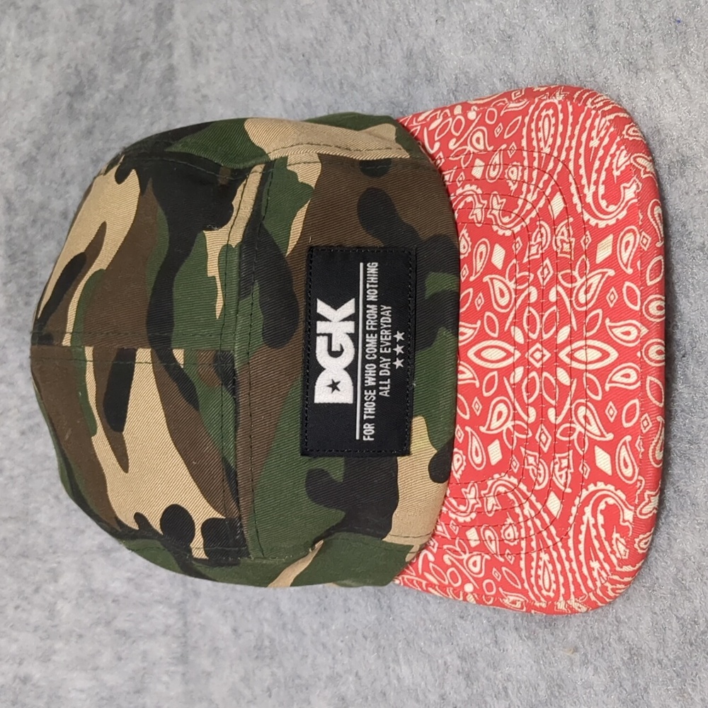 The Kayo Corp DGK Camo Red Snapback Hat Cap